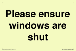 Please ensure windows are shut